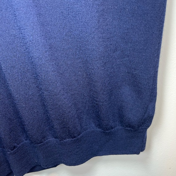Goodthreads Men's 100% Merino Wool V-Neck Sweater Navy Blue Long Sleeve  Size XL - Picture 6 of 10